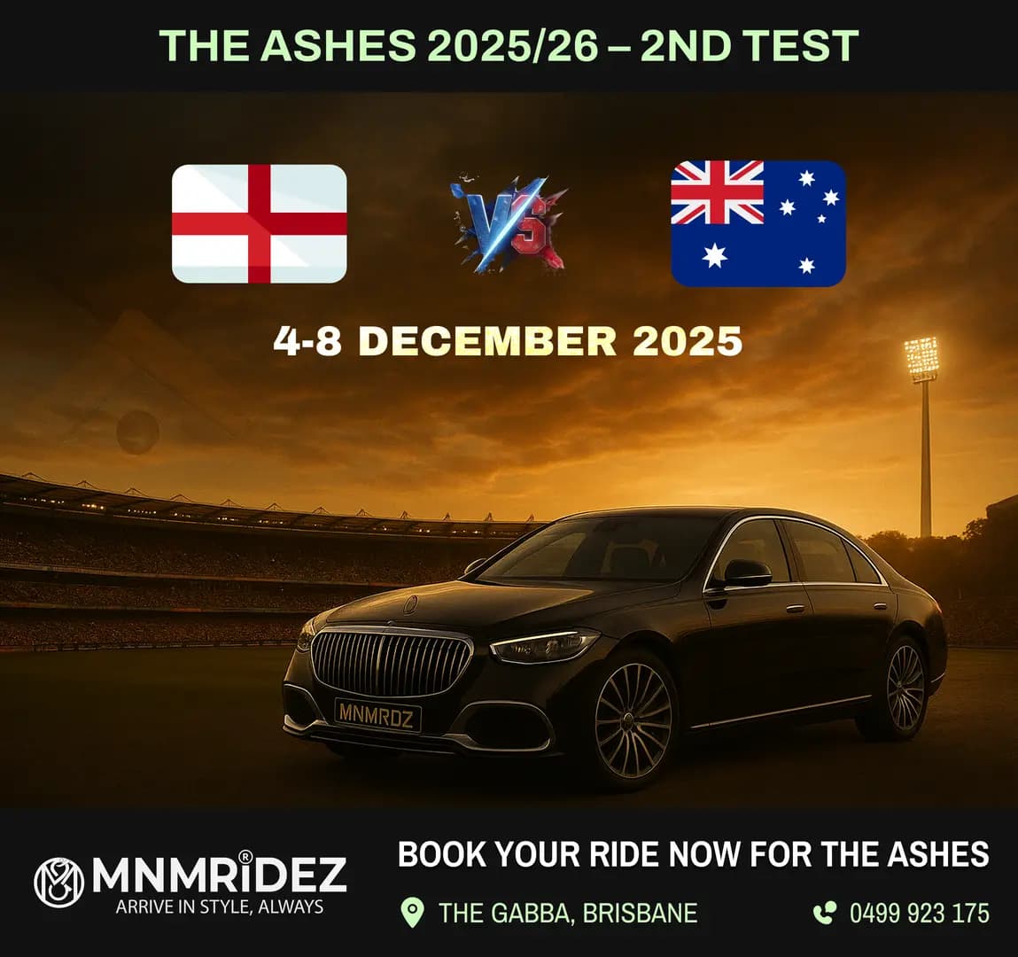 Brisbane Gabba Ashes 2025 Transfers | Hotel to Stadium Rides for England & Aussie Fans