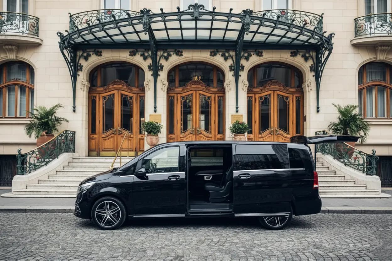 MNMRiDEZ Mercedes Van Hire — luxury people mover for groups & airport transfers